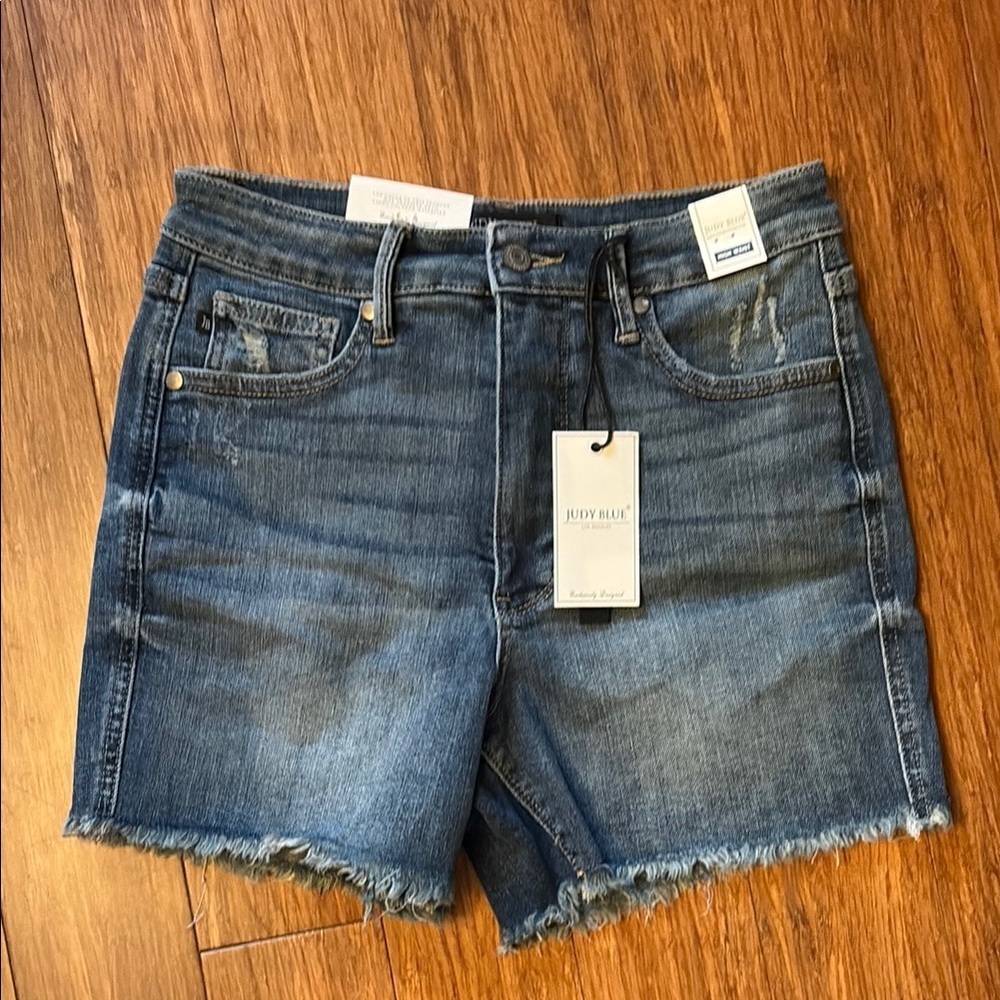 Judy Blue High Waist Denim Shorts - Blue